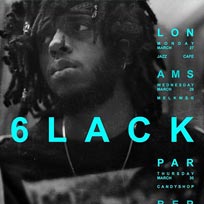 6LACK at Jazz Cafe on Monday 27th March 2017