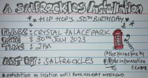 A SAL FRECKLES INSTALLATION at Crystal Palace Park on Sunday 30th July 2023