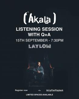 Akala: Listening Session With Q+A at Laylow on Wednesday 15th September 2021