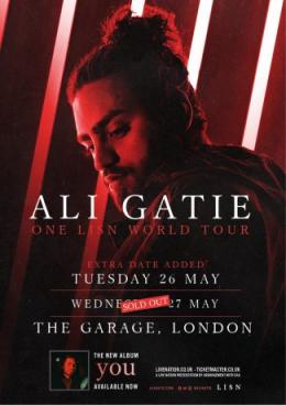 Ali Gatie at The Garage on Wednesday 27th May 2020