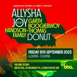 Allysha Joy DJ Set at The BBE Store on Friday 8th September 2023