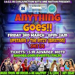 Anything Goes!! at The Ritzy on Friday 3rd March 2023
