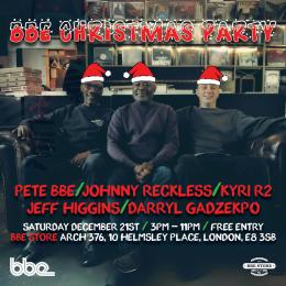 BBE Christmas Party at The BBE Store on Saturday 21st December 2024