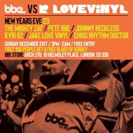 BBE VS LOVE VINYL at The BBE Store on Sunday 31st December 2023