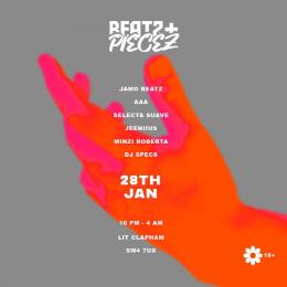 Beatz + Piecez at Lit Clapham on Friday 28th January 2022