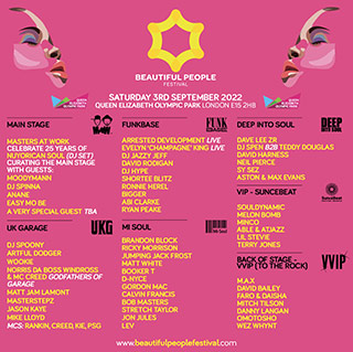 Beautiful People Festival 2022 at Queen Elizabeth Olympic Park on Saturday 3rd September 2022