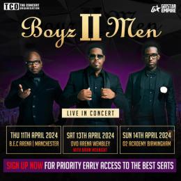 Boyz II Men at Wembley Arena on Saturday 13th April 2024