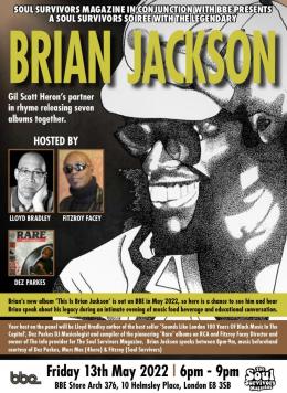 Brian Jackson at The BBE Store on Friday 13th May 2022