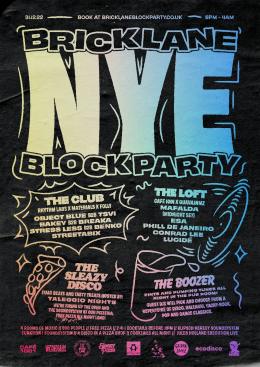 Brick Lane NYE Block Party at Cafe 1001 on Saturday 31st December 2022