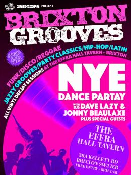 Brixton Grooves NYE at The Effra Hall Tavern on Wednesday 31st December 2025