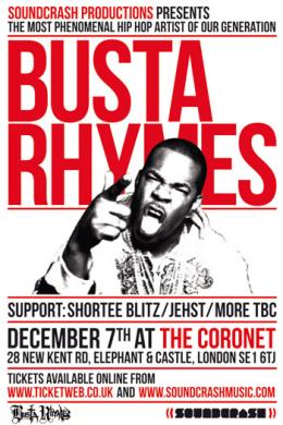 Busta Rhymes at Coronet on Tuesday 7th December 2010