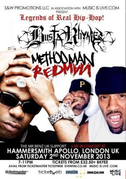 Busta Rhymes + Method Man & Redman at Hammersmith Apollo on Saturday 2nd November 2013