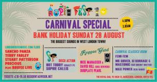 CARNIVAL SPECIAL at The Royal Oak on Sunday 28th August 2022