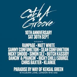 Catch A Groove at Paradise by way of Kensal Green on Saturday 30th September 2023