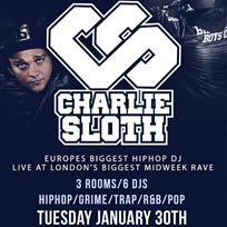 Charlie Sloth at Ministry of Sound on Tuesday 30th January 2018