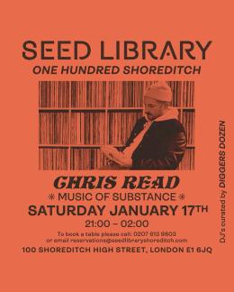 Chris Read at One Hundred Shoreditch on Saturday 17th January 2026