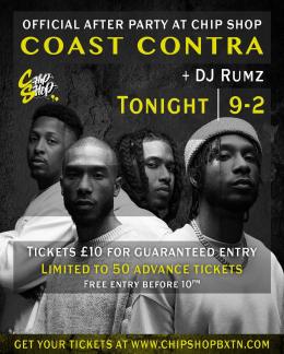 Coast Contra AFterparty at Chip Shop BXTN on Saturday 3rd May 2025