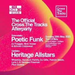 CROSS THE TRACKS AFTERPARTY at The Ton of Brix on Sunday 28th May 2023