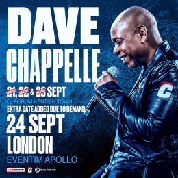 Dave Chapelle at Hammersmith Apollo on Wednesday 24th September 2025