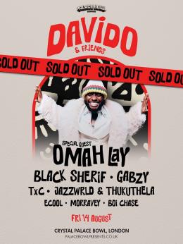 Davido & Friends at Crystal Palace Bowl on Friday 14th August 2026