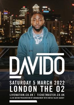 Davido at The o2 on Saturday 5th March 2022