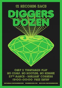 Diggers Dozen at Brilliant Corners on Monday 27th March 2023