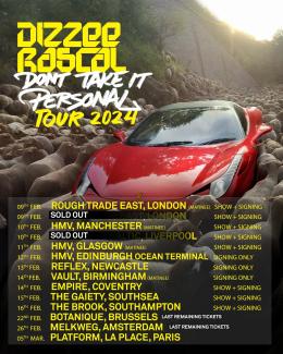 Dizzee Rascal at Rough Trade East on Friday 9th February 2024