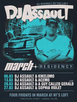 DJ Assault at NT's on Friday 13th March 2026