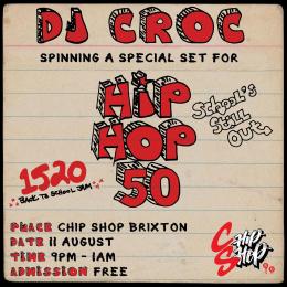 DJ Croc at Chip Shop BXTN on Friday 11th August 2023