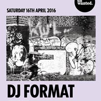 DJ Format at The Yard on Saturday 16th April 2016