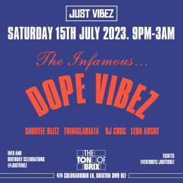 Dope Vibez at The Ton of Brix on Saturday 15th July 2023