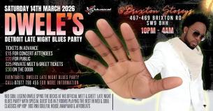 Dwele's Detroit late night Blues Party at Brixton Storeys on Saturday 14th March 2026