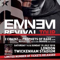 Eminem at Twickenham Stadium on Sunday 15th July 2018
