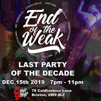 End of the Weak at Chip Shop BXTN on Sunday 15th December 2019