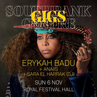 Erykah Badu at Royal Festival Hall on Sunday 6th November 2022