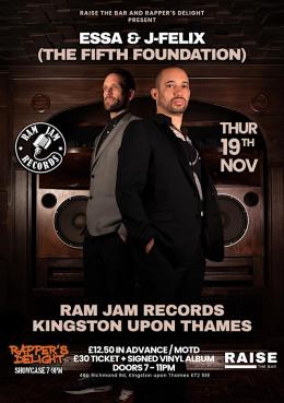 Essa & J-Felix (The Fifth Foundation) at Ram Jam Records on Thursday 19th November 2026