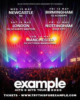 Example at Brixton Academy on Saturday 16th May 2026