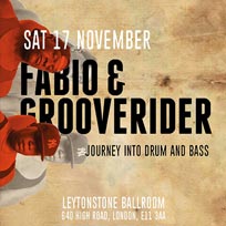 Fabio & Grooverider at The Red Lion on Saturday 17th November 2018
