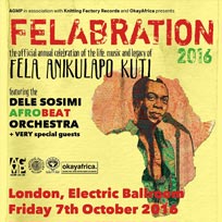 Felabration 2016 at Electric Ballroom on Friday 7th October 2016