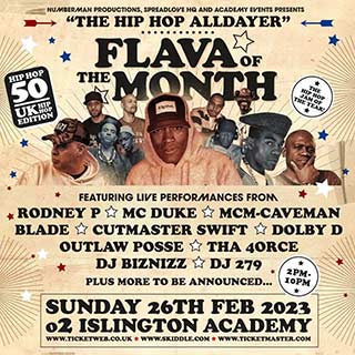 Flava of the Month at Islington Academy on Sunday 26th February 2023
