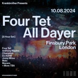 Four Tet All Dayer at Finsbury Park on Saturday 10th August 2024