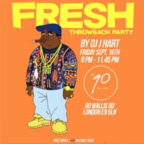 Fresh Throwback Party at Number 90 on Friday 16th September 2016