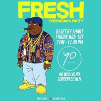 Fresh Throwback Party at Number 90 on Friday 1st July 2016