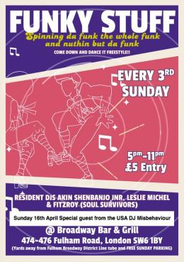 Funky Stuff at Broadway Bar and Grill on Sunday 16th April 2023