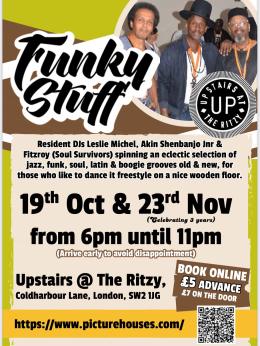 Funky Stuff at The Ritzy on Sunday 23rd November 2025