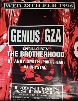 GENIUS / GZA at The Astoria on Wednesday 28th February 1996