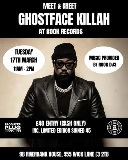 Ghostface Killah at Rook Records on Tuesday 17th March 2026