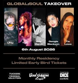 Global Soul Takeover at Soul Mama Islington on Thursday 6th August 2026