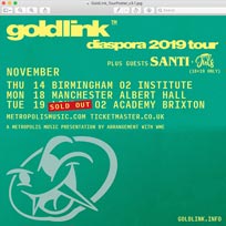 Goldlink at Brixton Academy on Tuesday 19th November 2019