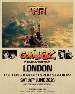 Gorillaz at Tottenham Hotspur Stadium on Saturday 20th June 2026